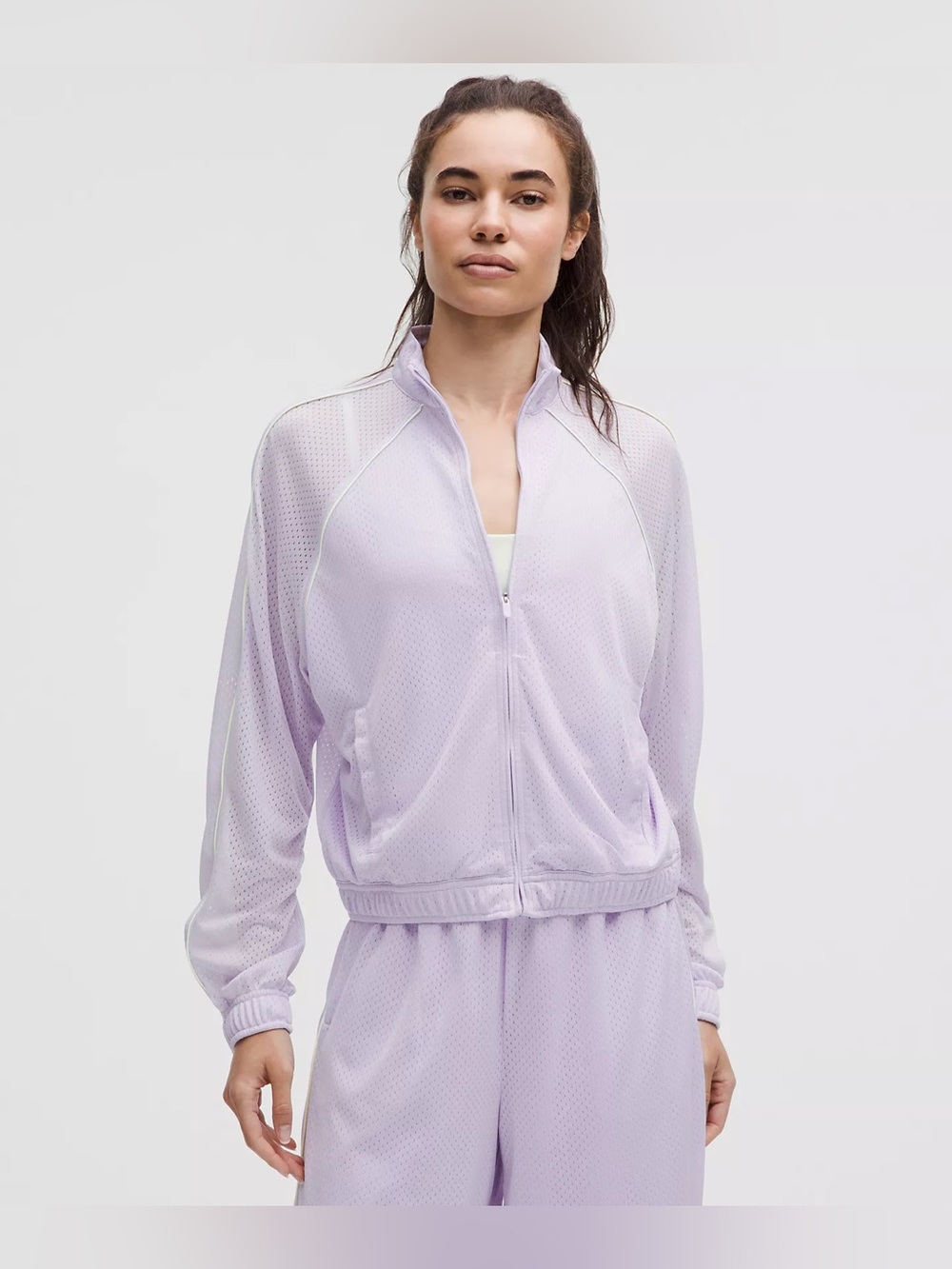 Lululemon Mesh Full Zip Training Jacket size S Lavender Frost/Elixir LFRS/ELIX